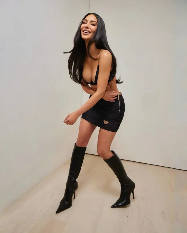 Kim Kardashian outfit in Prada and Balenciaga, 2024