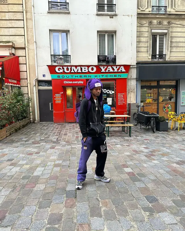 Pierre Bourne outfit in True Religion, Evisu, and Loverboy by Charles Jeffrey, 2024