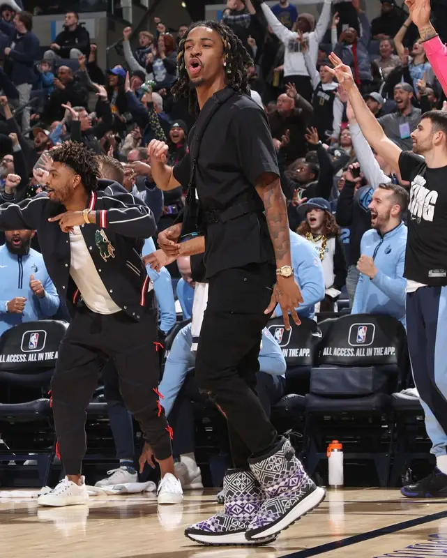 Ja Morant outfit in Moncler, Serenede, and Dior, 2024