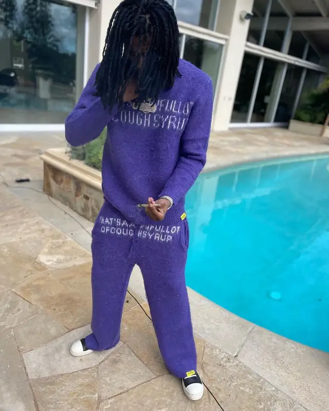 Sha Gz outfit in Cough Syrup, Rick Owens, and Cartier, 2024