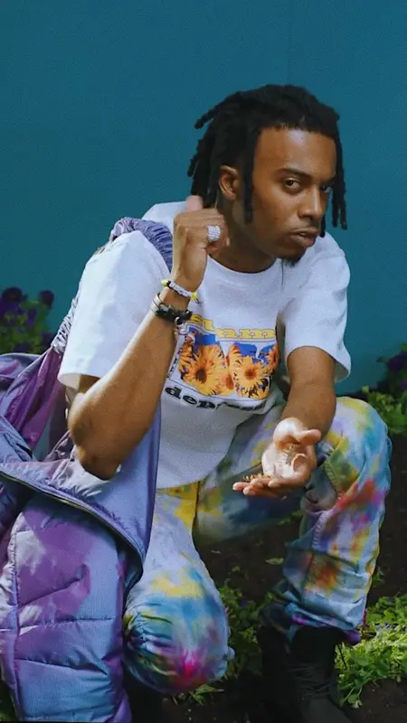 Playboi Carti outfit in 99percentis, Eww Studio, and Vlone, 2017