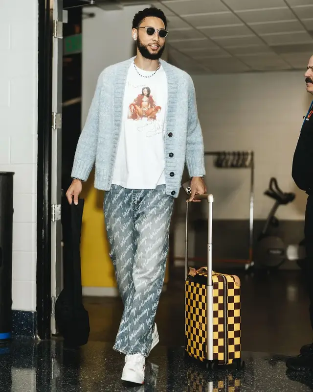 Ben Simmons outfit in Supreme, Maison Margiela, and Balenciaga, 2024