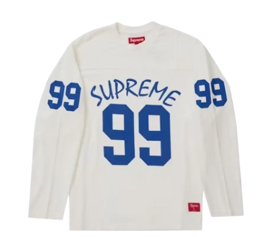 Supreme 99 L/S White Football Top $245
