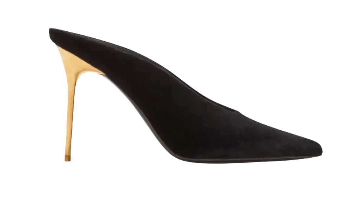 Balmain Velvet Ruby Mules $850