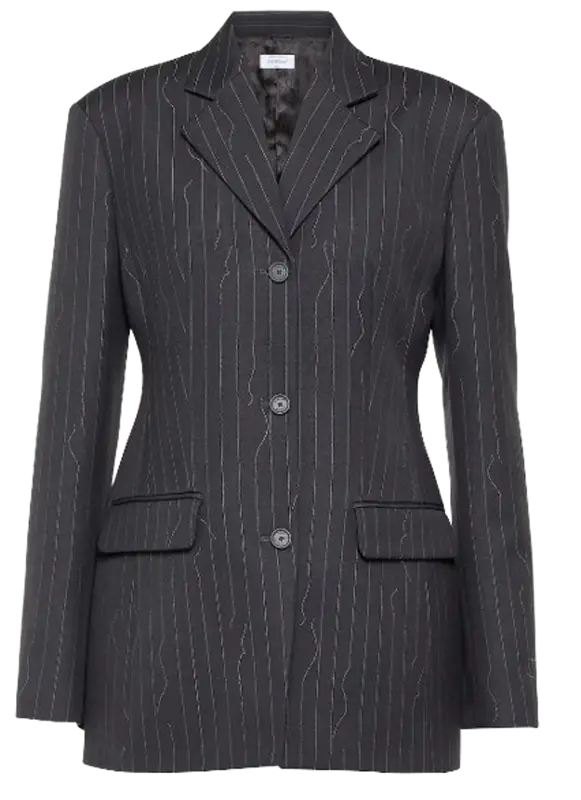 Off-White Pinstripe Single Breasted Blazer $2235