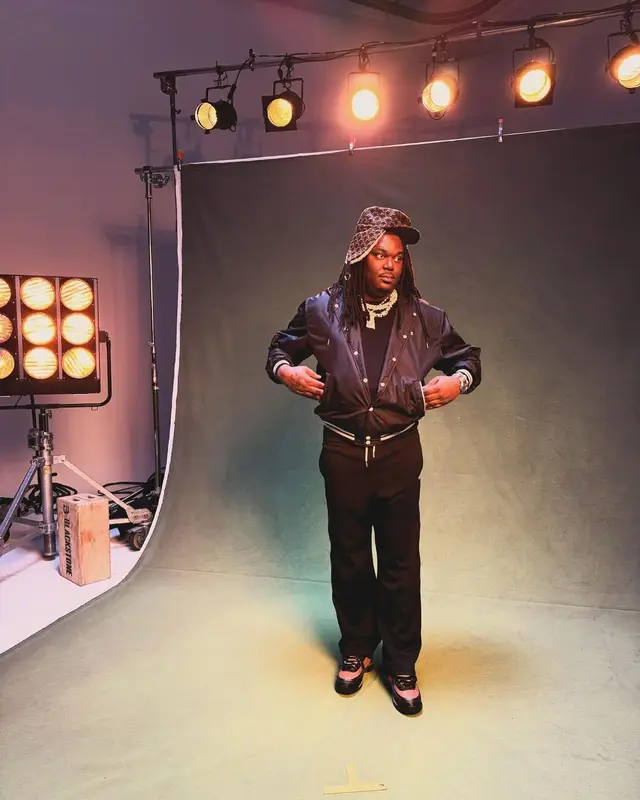 Lucki outfit in Chanel and Celine, 2024