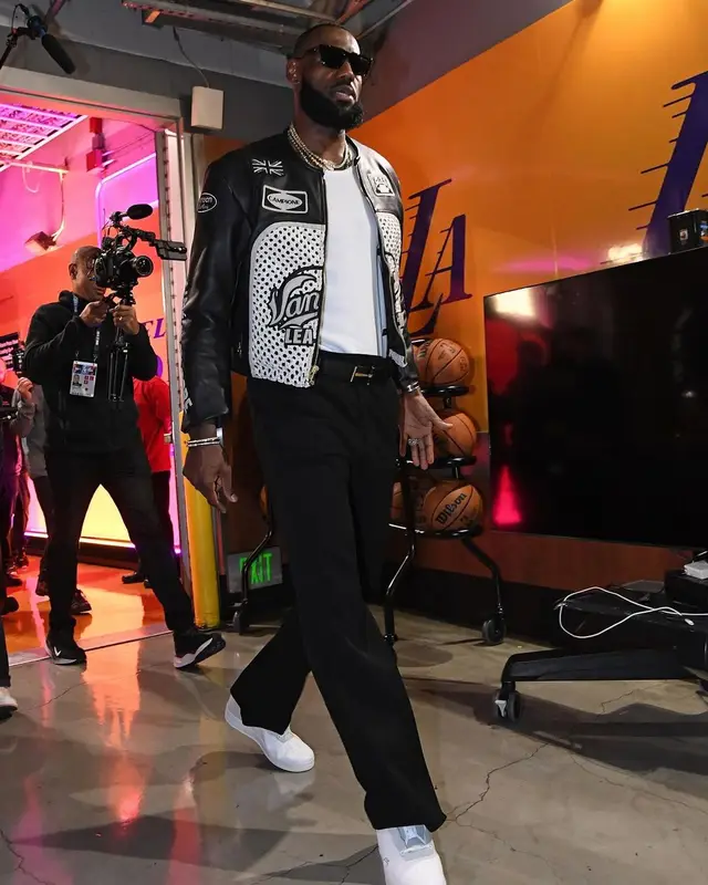 LeBron James outfit in Aime Leon Dore, Nike, and A-Cold-Wall*, 2024