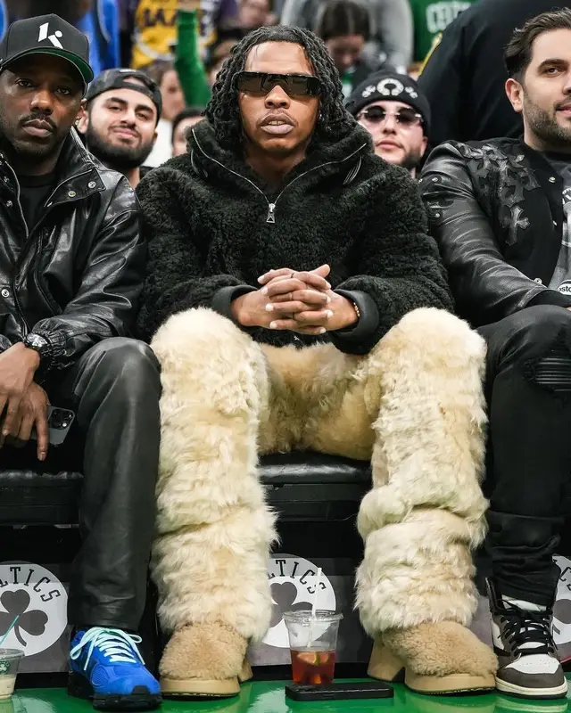 Lil Baby outfit in Bottega Veneta, ERL, and Rick Owens, 2024
