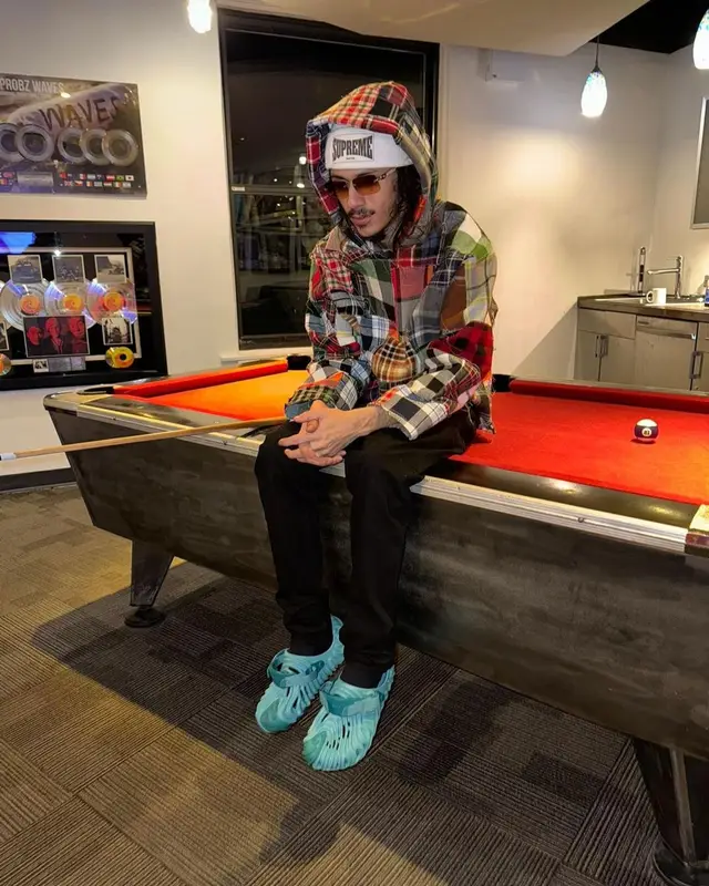 BabyTron outfit in Amiri, Cartier, and Supreme, 2024