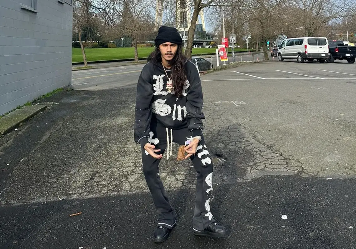 BabyTron outfit in Life Of Sin and Nike, 2024