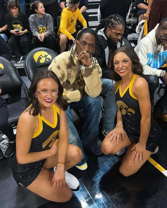 Travis Scott outfit in Travis Scott Merch, Rick Owens, and Nike, 2024