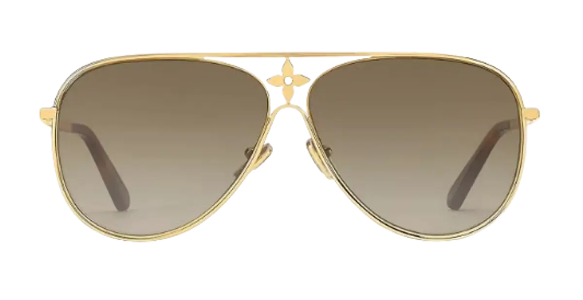 Louis Vuitton Brown LV Star Pilot Sunglasses $705