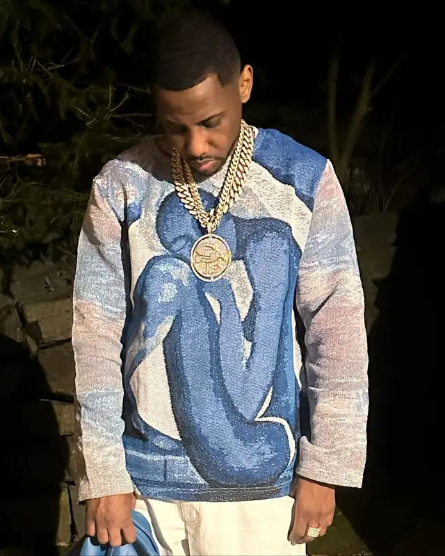 Fabolous outfit in Avirex, BBLACC Studios, and Nike, 2024