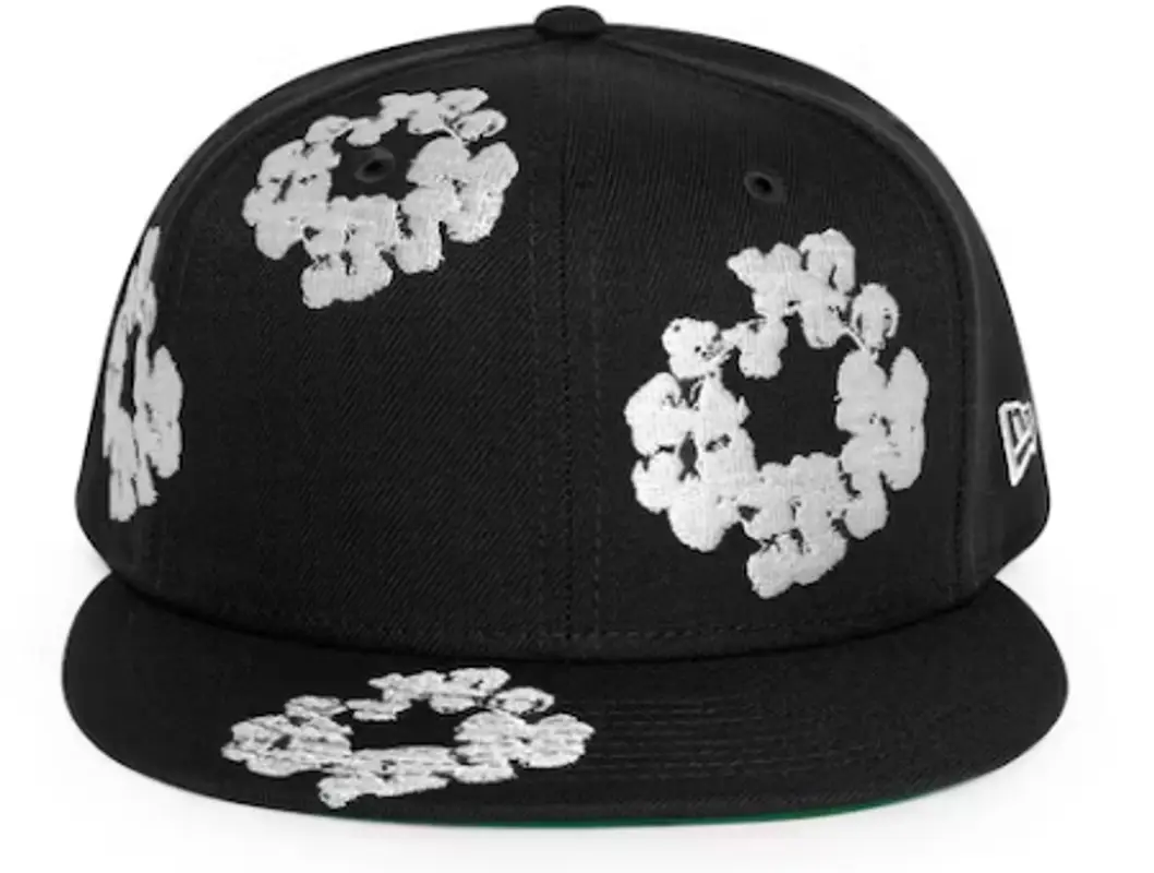 New Era Black Cotton Wreath Cap $95