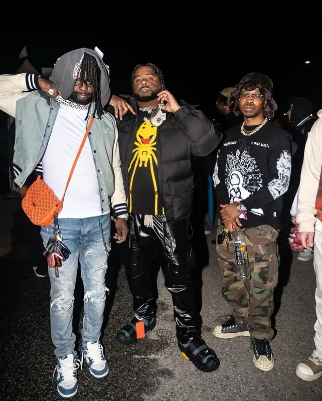 03 Greedo outfit in Gucci, Cactus Plant Flea Market, and Complexcon, 2023