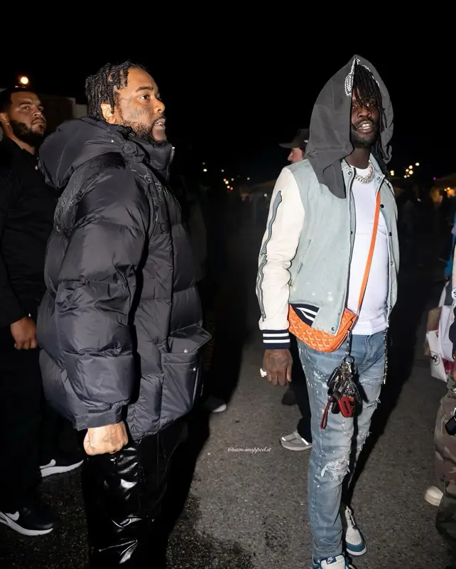 03 Greedo outfit in Gucci, Cactus Plant Flea Market, and Complexcon, 2023