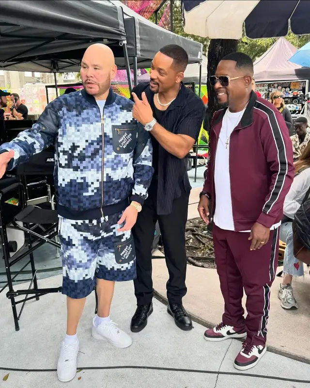 Fat Joe outfit in Louis Vuitton and Nike, 2024
