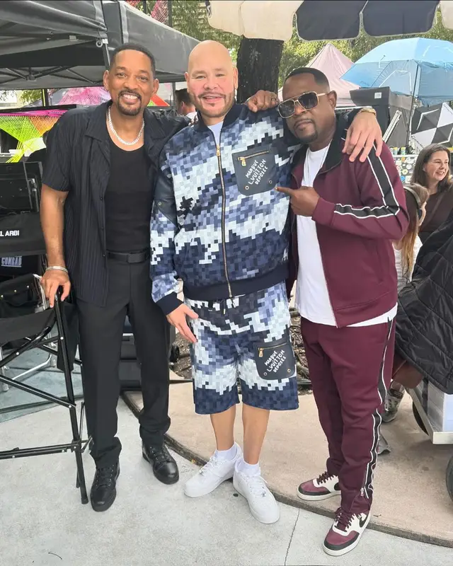 Fat Joe outfit in Louis Vuitton and Nike, 2024