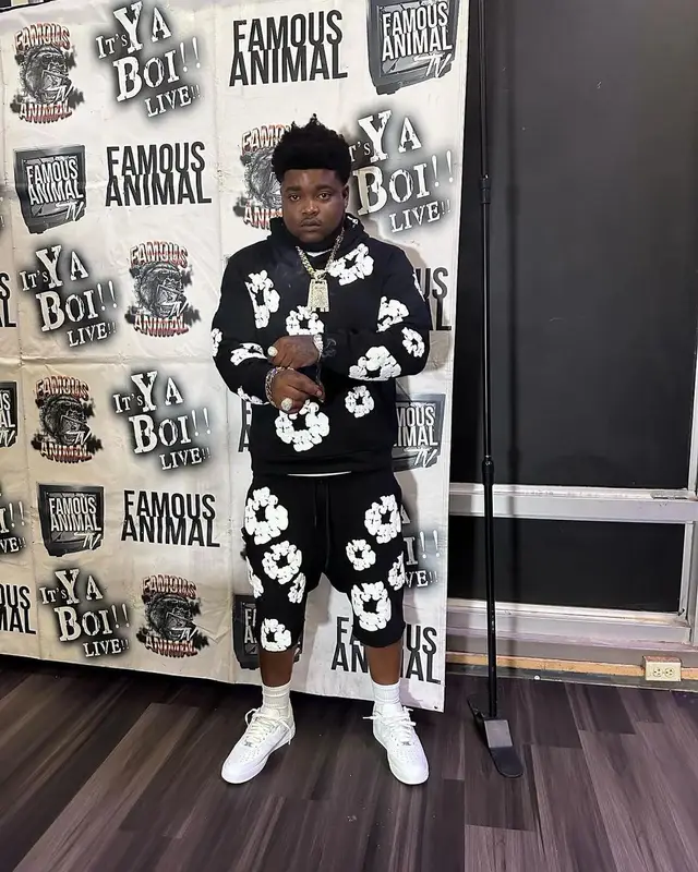 BossMan Dlow outfit in Denim Tears, Readymade, and Nike, 2023