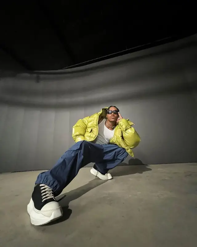 Josh Levi outfit in Entire Studios and Rick Owens, 2022