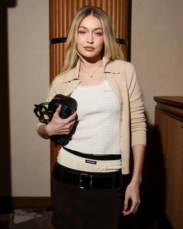 Gigi Hadid outfit in Miu Miu, 2024