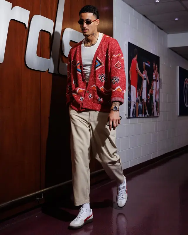 Kyle Kuzma outfit in Lost Daze, Puma, and Cartier, 2024