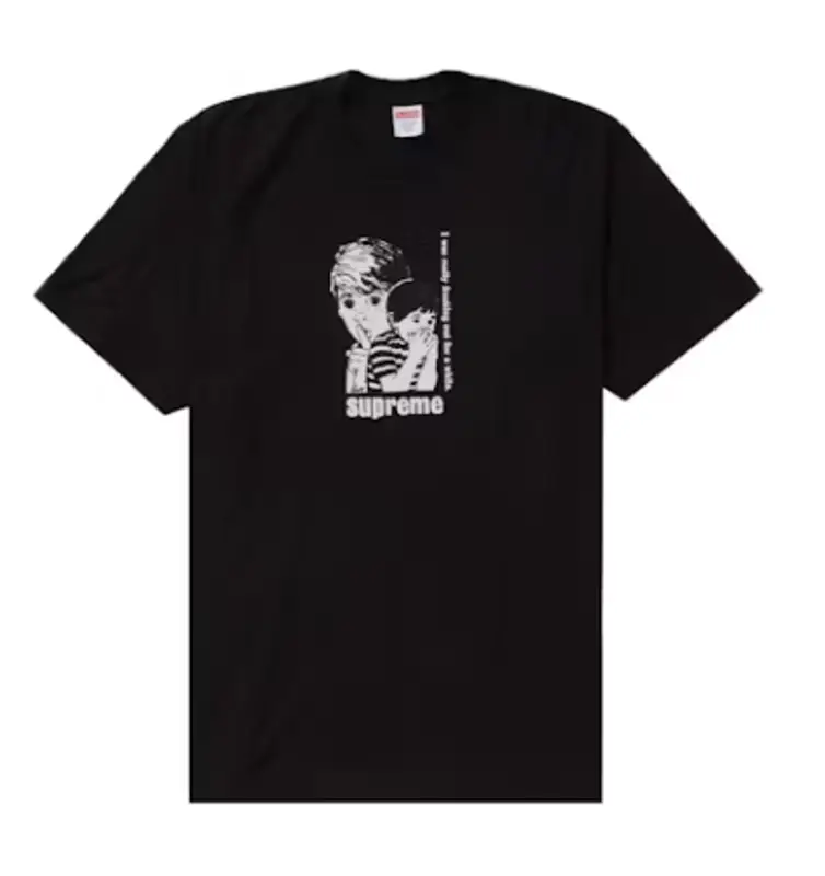 Supreme Black Freaking Out T-Shirt  $40