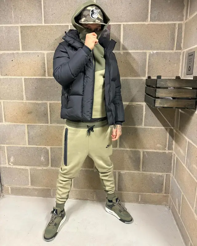 Central Cee outfit in Nike, Jordan, and New Era, 2024