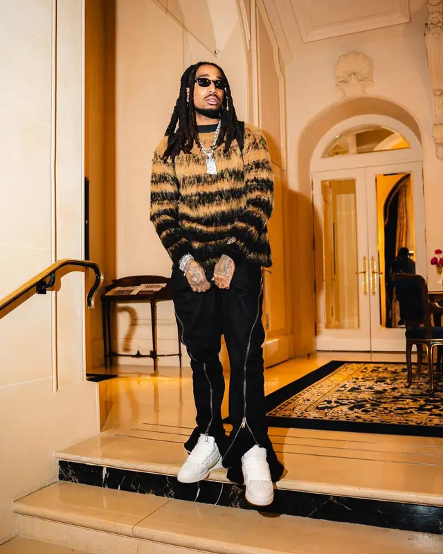 Quavo outfit in Peso, 2024