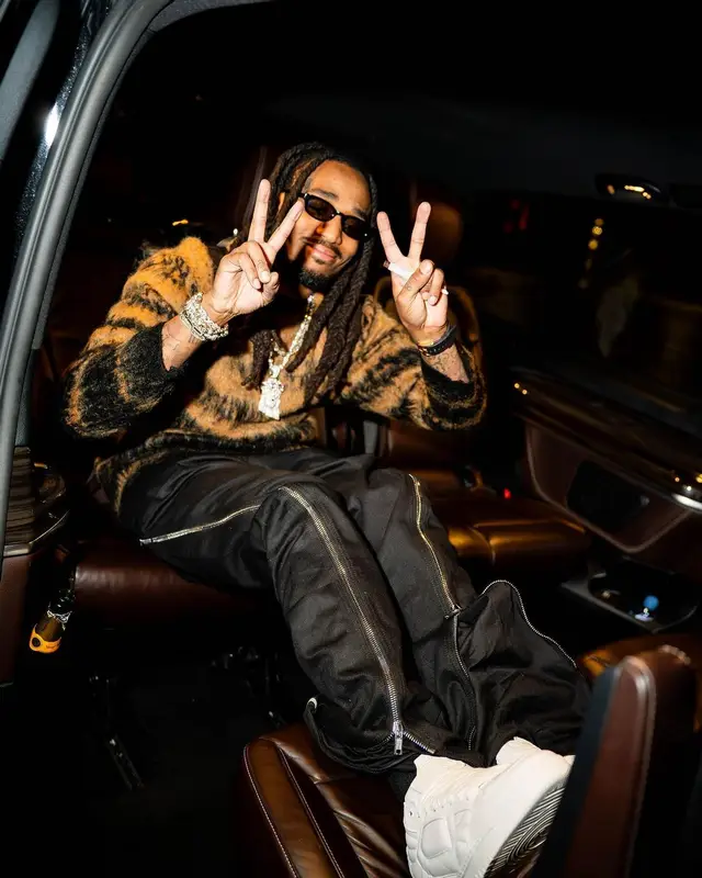 Quavo outfit in Peso, 2024