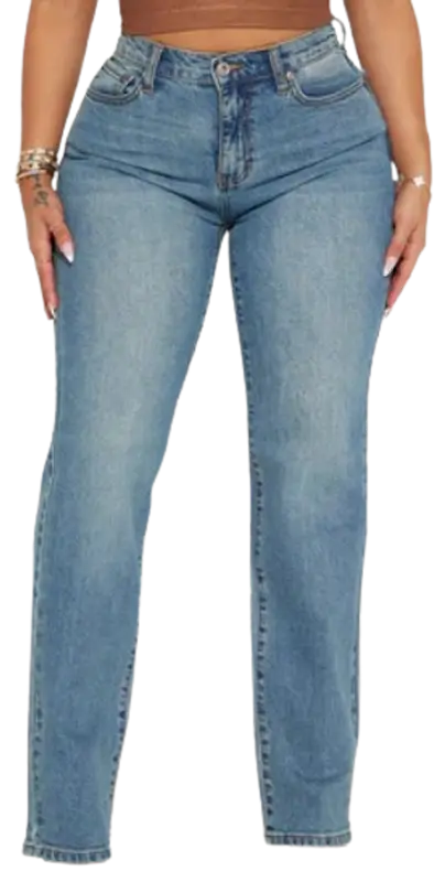 FashionNova My Whole Heart Straight Leg Jeans $30