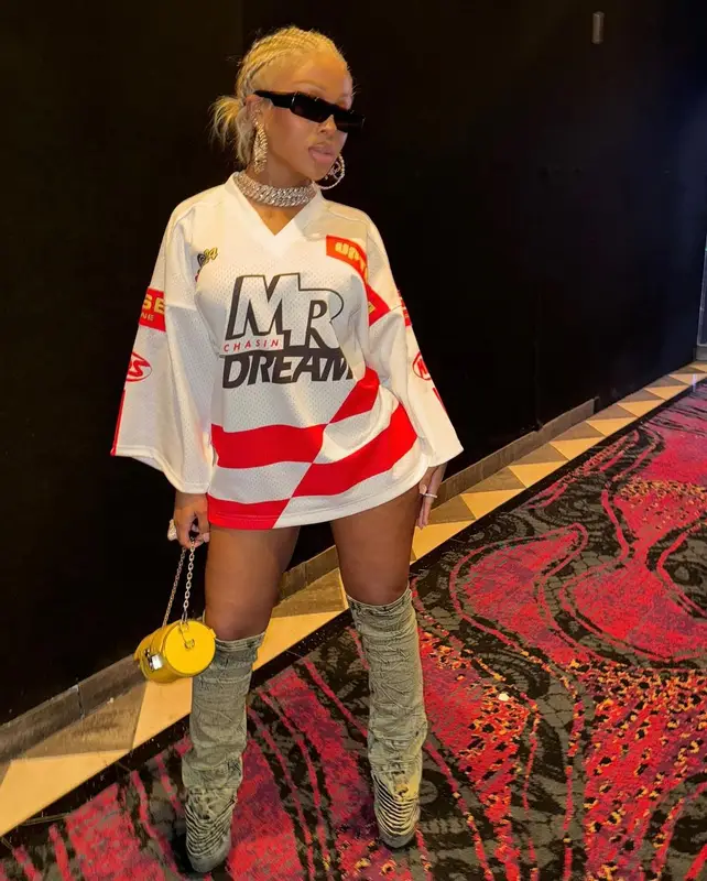 Jayda Wayda outfit in Martine Rose and Louis Vuitton, 2024
