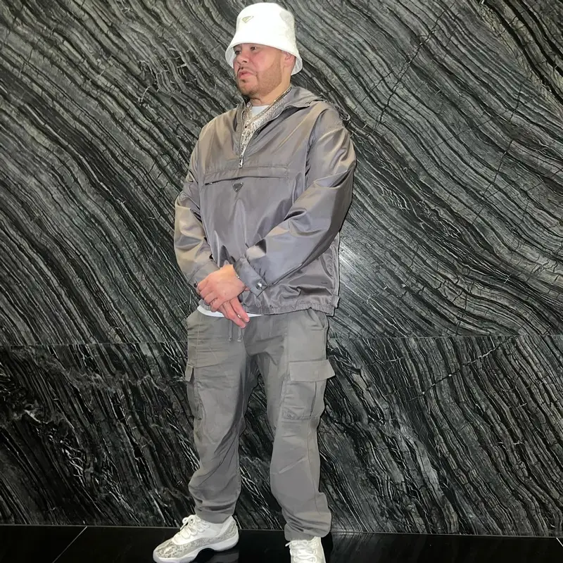 Fat Joe outfit in Jordan and Prada, 2024
