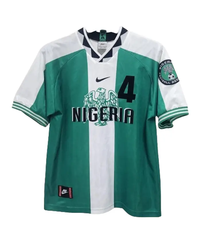 Nike 1996 NIGERIA Home S/S No.4 Kanu Atlanta Olympic Jersey