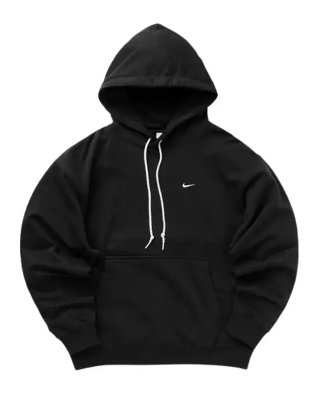 Nike Solo Swoosh Fleece Black Hoodie $100