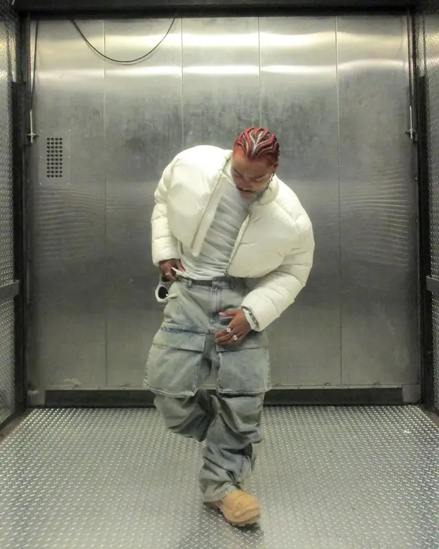 Josh Levi outfit in Entire Studios and Bottega Veneta, 2024