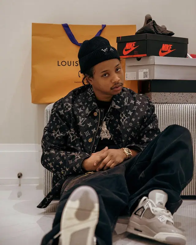 Pressa outfit in Jordan and Louis Vuitton, 2024