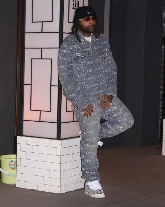 Money Man outfit in Lanvin, Cartier, and Louis Vuitton, 2024