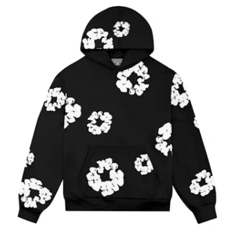 Denim Tears Black The Cotton Wreath Hoodie $230