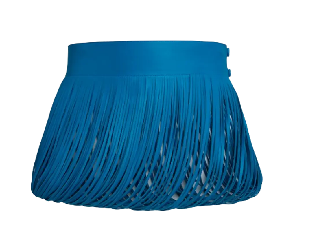 Alaïa Blue Leather Fringes Belt $4970