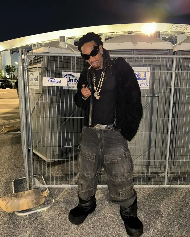 Wiz Khalifa outfit in Rick Owens and Balenciaga, 2024