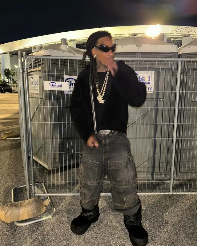 Wiz Khalifa outfit in Rick Owens and Balenciaga, 2024