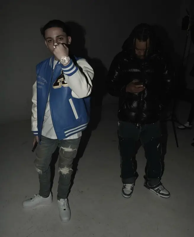 Ndotspinalot outfit in Avirex, Amiri, and Nike, 2023