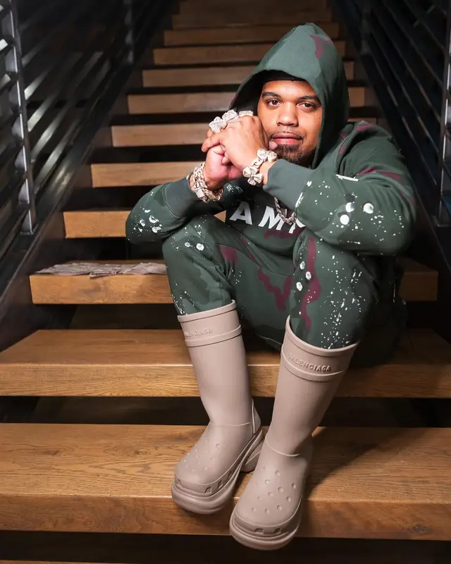 OG 3Three outfit in Amiri, Balenciaga, and Crocs, 2024