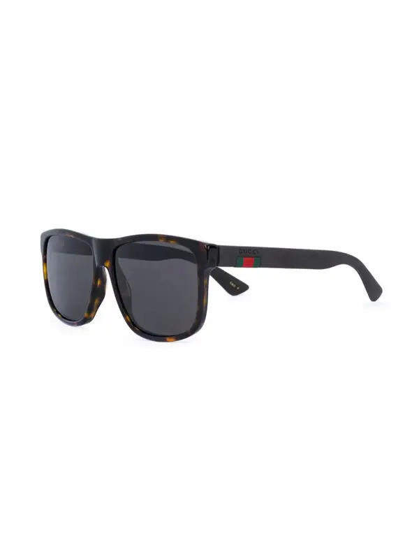 Gucci Square Frame Sunglasses In Brown $450