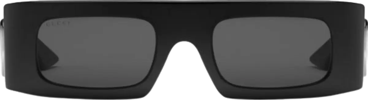 Gucci Black Wide Rectangular Sunglasses $420