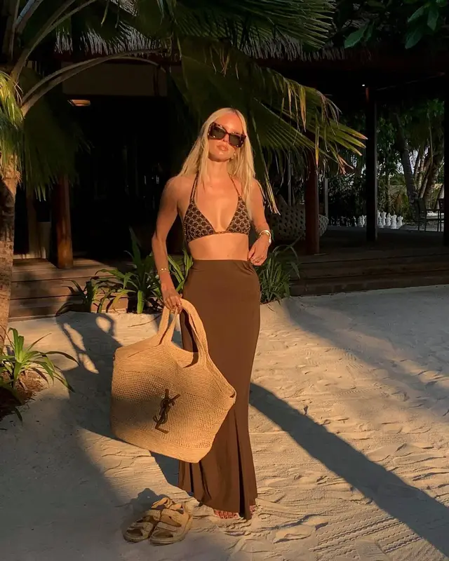 Leonie Hanne outfit in Celine, Saint Laurent, and Chanel, 2024