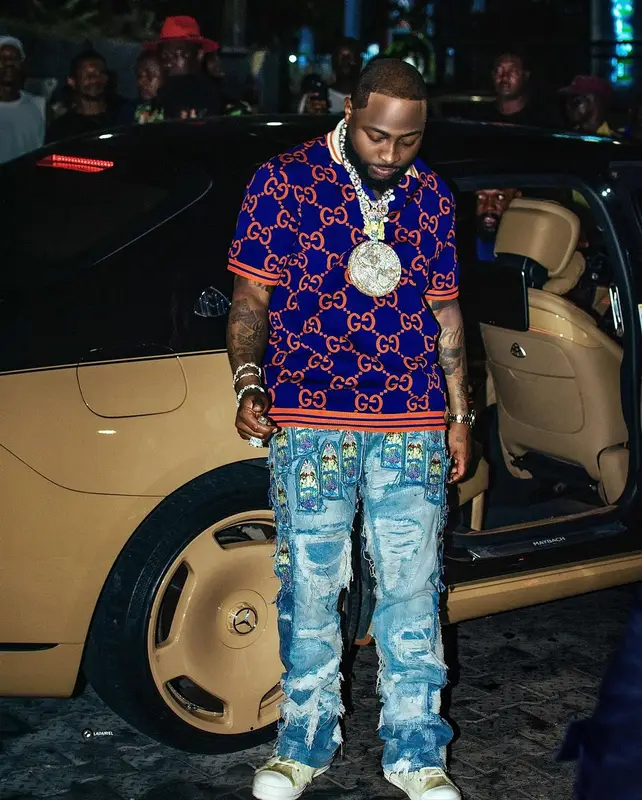 Davido outfit in Gucci, Who Decides War, and Rick Owens, 2024