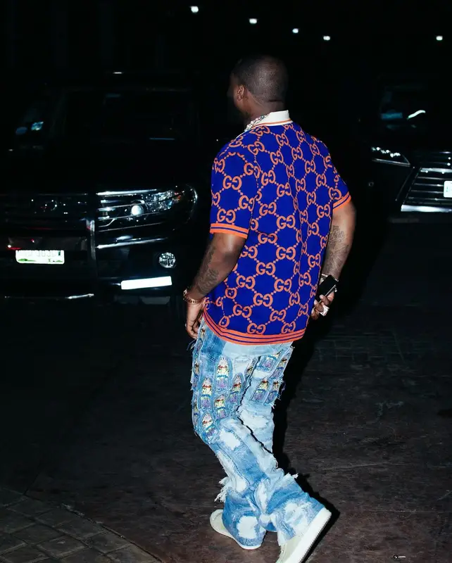 Davido outfit in Gucci, Who Decides War, and Rick Owens, 2024