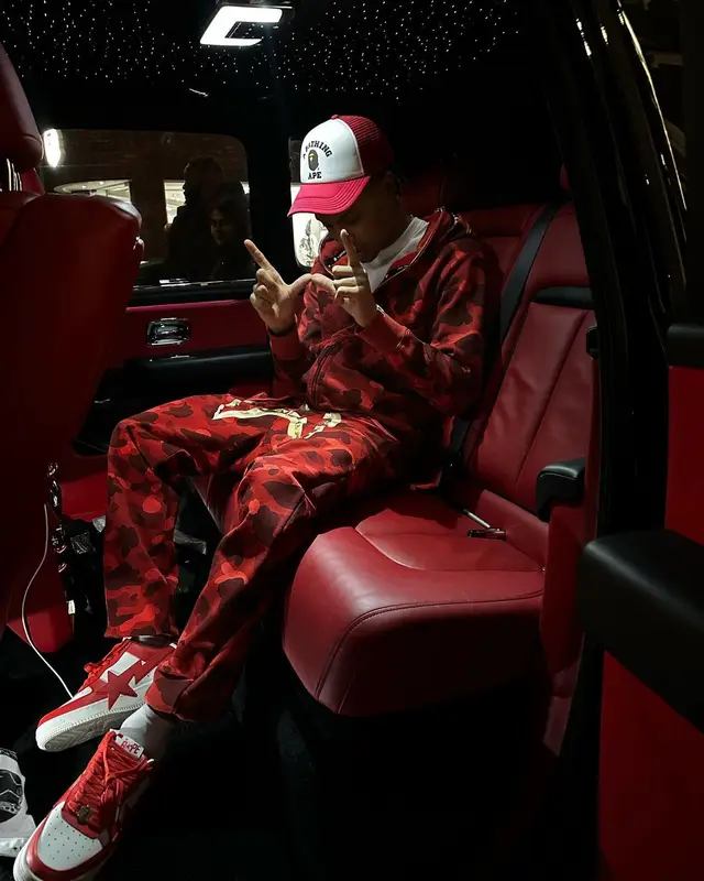 Nemzzz outfit in Bape, 2024